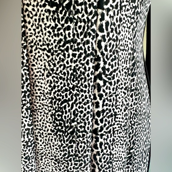 New Alex Marie Cheetah Leopard Print Stretch Jersey 3/4 Sleeves Dress 6 - Picture 3 of 8